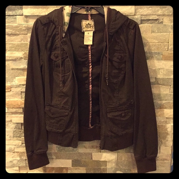 Jackets & Blazers - Brown Hooded Jacket